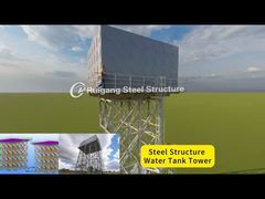 Suporte elevado para torre de reservatório de água