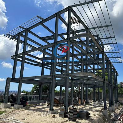 Edifício de aço flexível de vários andares, Armazém de estrutura de portal de aço comercial