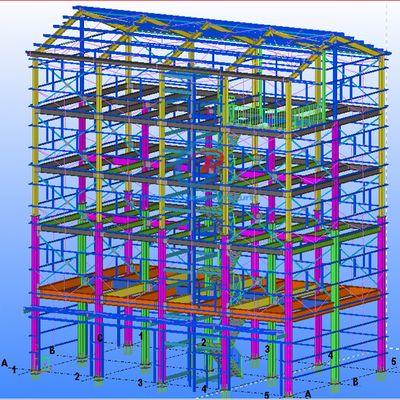 Arquitetura de alta resistência Construção de aço Estruturas de aço de vários andares