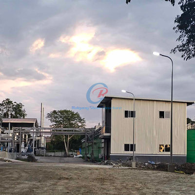 Construção de edifícios de estruturas de aço para escritórios com opções de revestimento de isolamento térmico