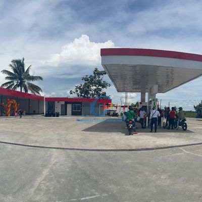 Estrutura de aço leve Estação de gasolina Construção modular de aço pré-fabricada