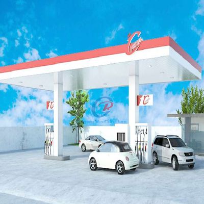 Estrutura de aço moderna Estação de gasolina Estrutura de aço pré-fabricada