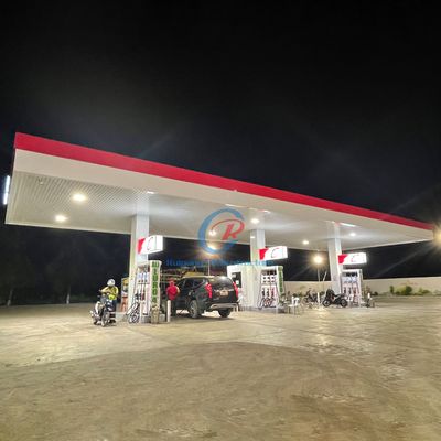 Estrutura de aço Peb personalizada Fabricação Estrutura de aço leve Estação de gasolina
