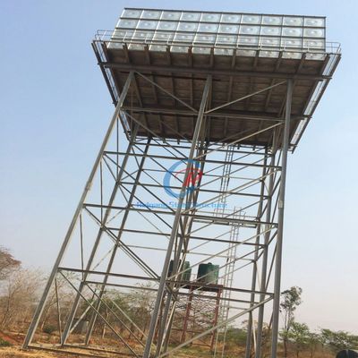 Torre de tanques de água de aço galvanizado ecológico sustentável para edifícios ecológicos