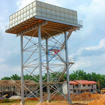 Tanque de água de aço galvanizado a quente Torre, tanques de água de aço industriais personalizados