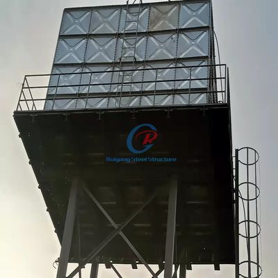Tanque de água de aço galvanizado resistente à corrosão Estrutura de aço personalizada Torre de água