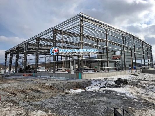 Galpão de estrutura metálica pré-fabricada galvanizada por imersão a quente, construção de armazém industrial de estrutura de aço