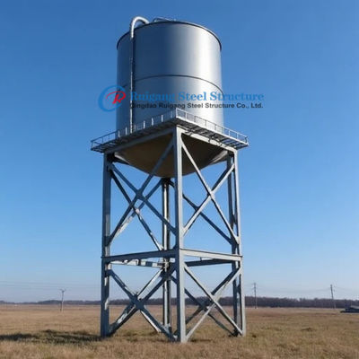 Tesoura de apoio de tanque de água elevado 12m 100m3 Tanque de água de painel de aço galvanizado