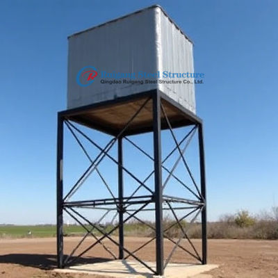 Torre de tanque de água de aço prensado com 8 m de altura Torre de aço