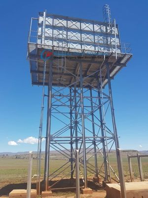 Dimensão e altura personalizadas Galvanizado a quente Estrutura de aço Quadro de estrutura de aço elevado Tanque de água Torre de apoio 10m