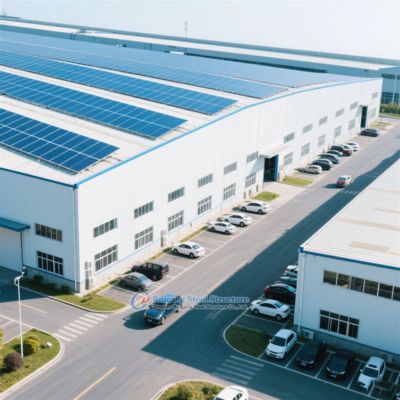 Armazém de estruturas de aço personalizadas com painéis sandwich isolados