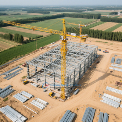 Construção pré-construída de estrutura de aço PEB Edifício de fábrica com estrutura de aço leve de alta qualidade e painéis isolados