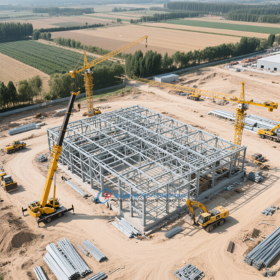 Fabricação de aço de grandes dimensões Prefabricado PEB Estrutura de fábrica