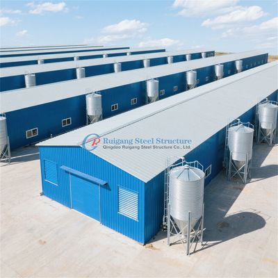 Construções de aço durável Fabricação de edifícios de gado de aço galvanizado sob medida