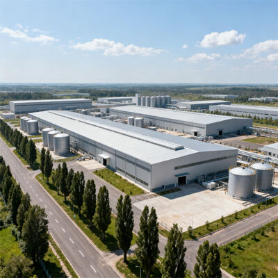 Edifício de Armazém de Aço Metálico Estrutura de Aço de Espaço Único