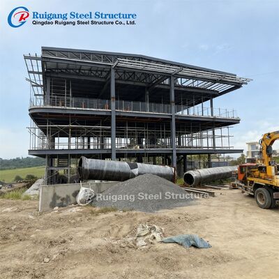 Prédio de Aço Pré-Fabricado com Carga de Vento de até 300 km/h Galvanização por Imersão a Quente e Aço Grau Q355/Q235