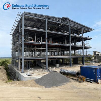 Edifício de Aço Pré-Fabricado com Carga de Vento de até 300 km/h Galvanização a Quente e Estrutura de Aço Multi-Andares com Aço Grau Q355/Q235